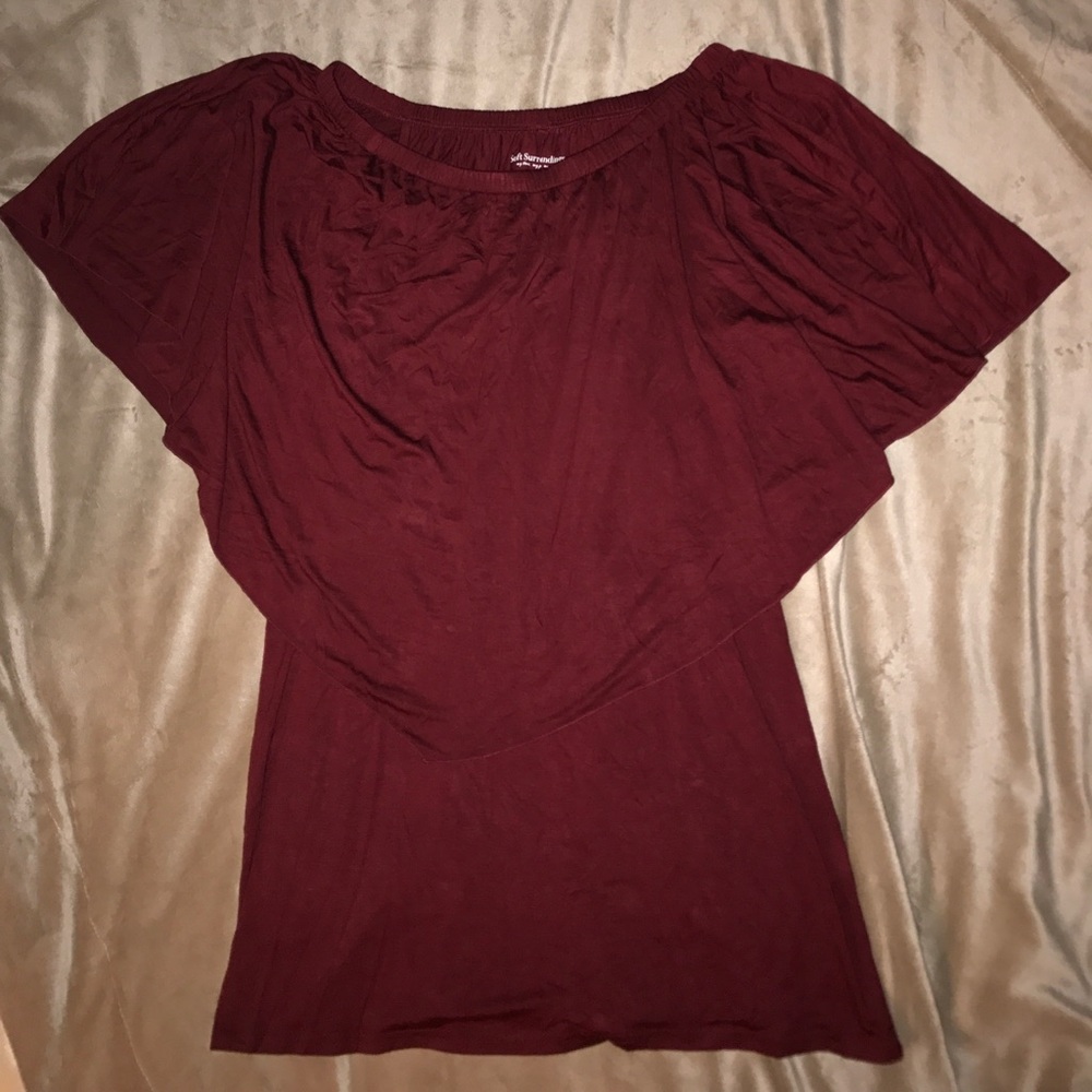 New without tags soft surroundings maroon top